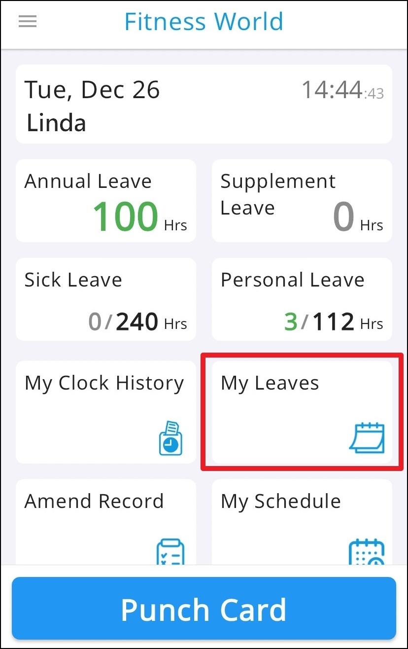 How do employees request leave online?